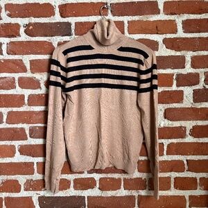 MANGO Striped Turtleneck Sweater – Size L
